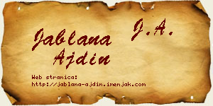 Jablana Ajdin vizit kartica
